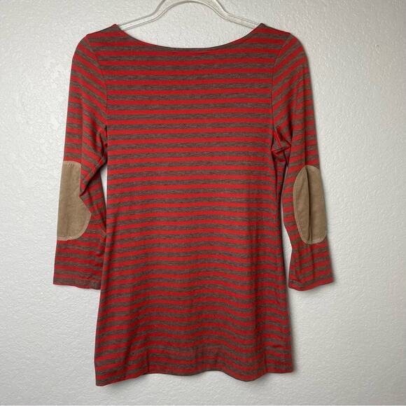 HIP Brown & Orange Striped Straight Neck Top Size M - Picture 6 of 6